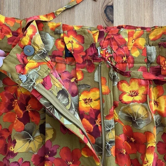 VTG Ellen Tracy Linda Allard Womens Pencil Skirt Size 2 Silk Floral Colorful - Picture 12 of 14